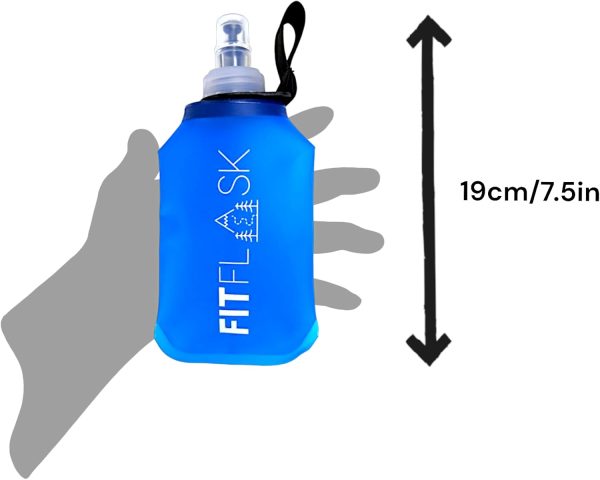 2 Pack Soft Water Bottle, TPU Collapsible Flask Foldable Bottles for Hydration Pack, BPA-Free, for Running Hiking Cycling Climbing. (Small) - Image 5