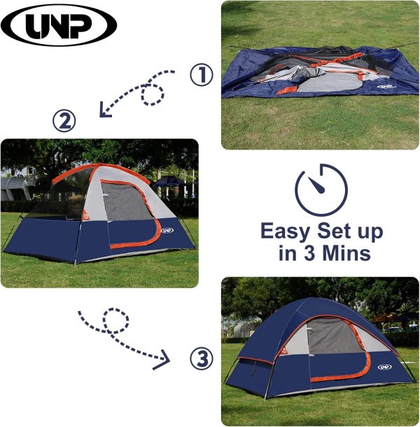 Camping Tent 2 Person, Waterproof Windproof Tent with Rainfly Easy Set up-Portable Dome Tents for Camping… - Image 2