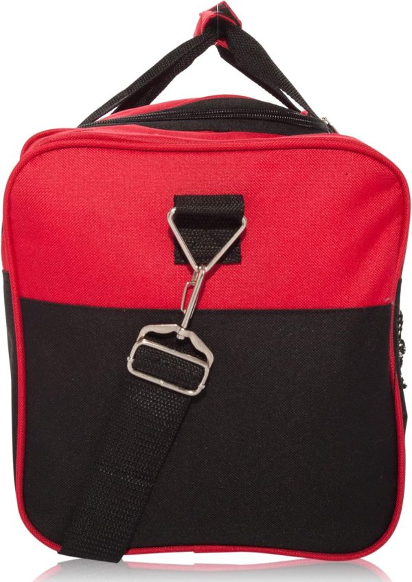 DALIX 21" Blank Sports Duffle Bag Gym Bag Travel Duffel with Adjustable Strap in Red - Image 3