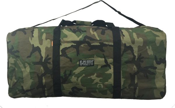 Heavy Duty Cargo Duffel Large Sport Gear Drum Set Equipment Hardware Travel Bag Rooftop Rack Bag (42" x 20" x 20", Camouflage)