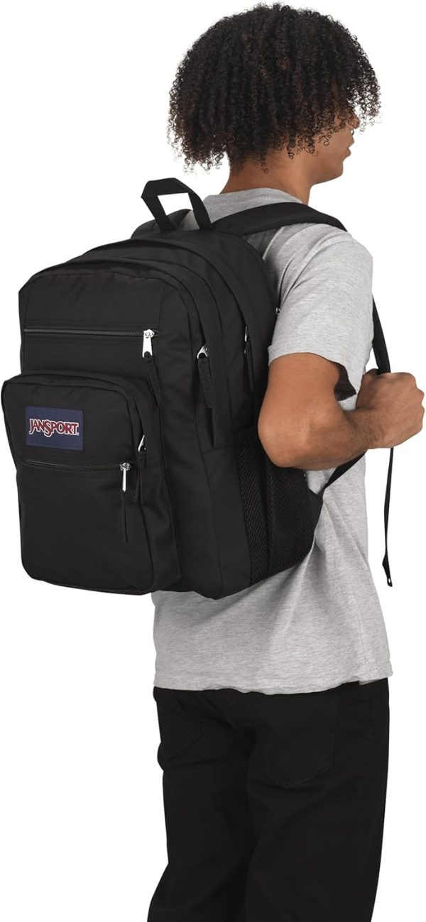 JanSport Laptop Backpack - Computer Bag with 2 Compartments, Ergonomic Shoulder Straps, 15” Laptop Sleeve, Haul Handle - Book Rucksack - Black - Image 6