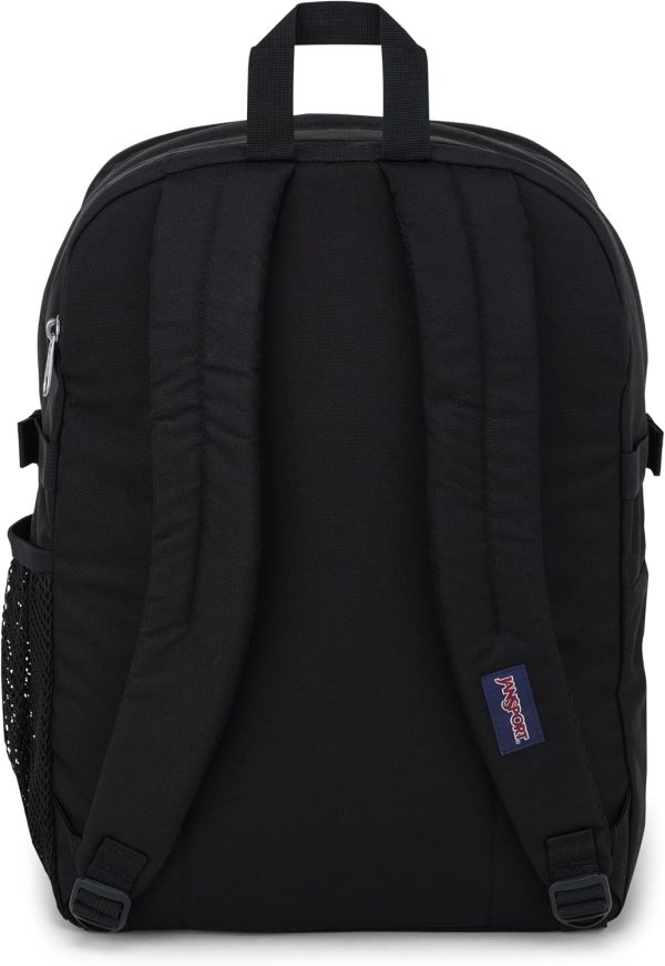 JanSport Main Campus Backpack - Travel or Work backpack w 15-Inch Laptop Sleeve and Dual Water Bottle Pockets, Black - Image 2