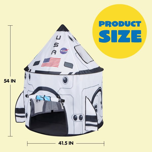 JOYIN Rocket Ship Play Tent Pop up Play Tent Kids Indoor Outdoor Spaceship Playhouse Tent Set - Image 6