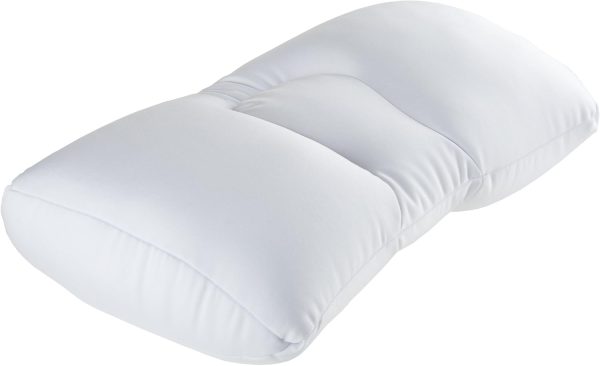 Microbead Pillow - Moldable and Temperature Regulating Cushion - Supports Head, Neck and Shoulders for Restful Sleep and Travel by Lavish Home (White)